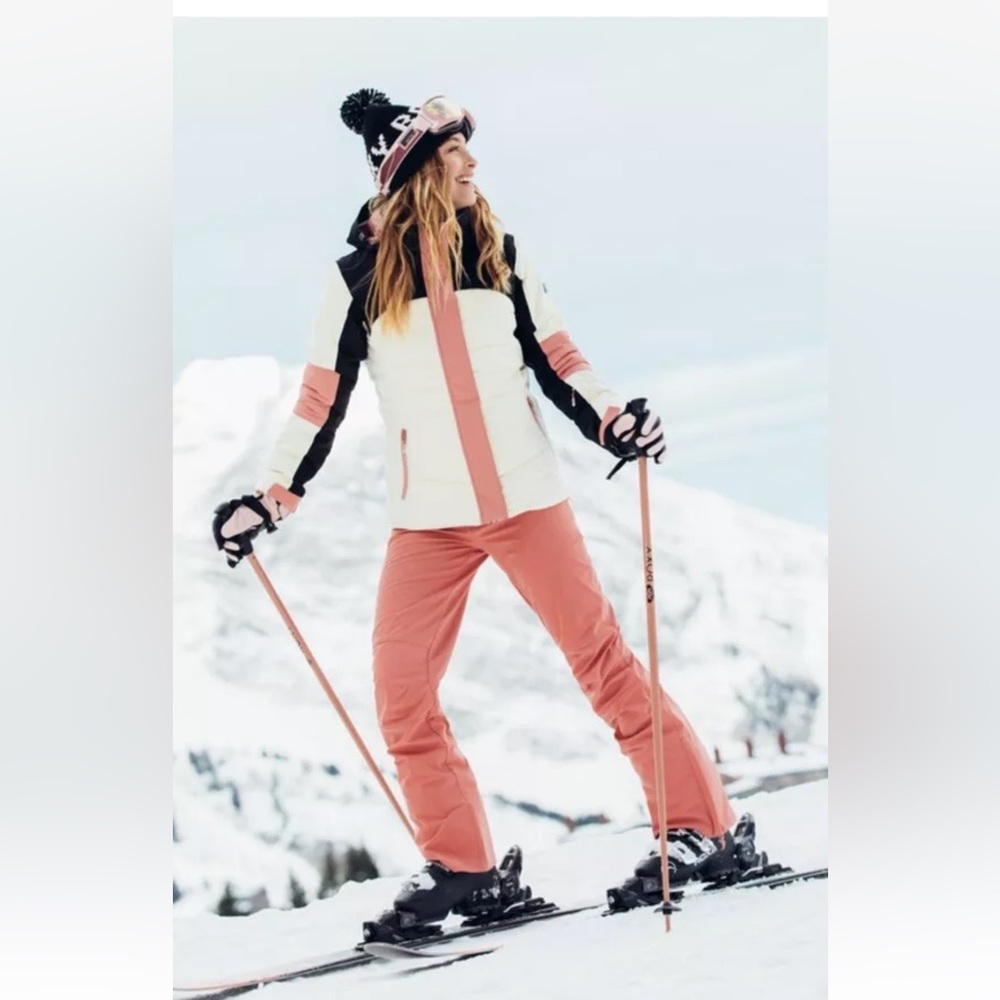 Roxy Pink and White Ski Jacket
